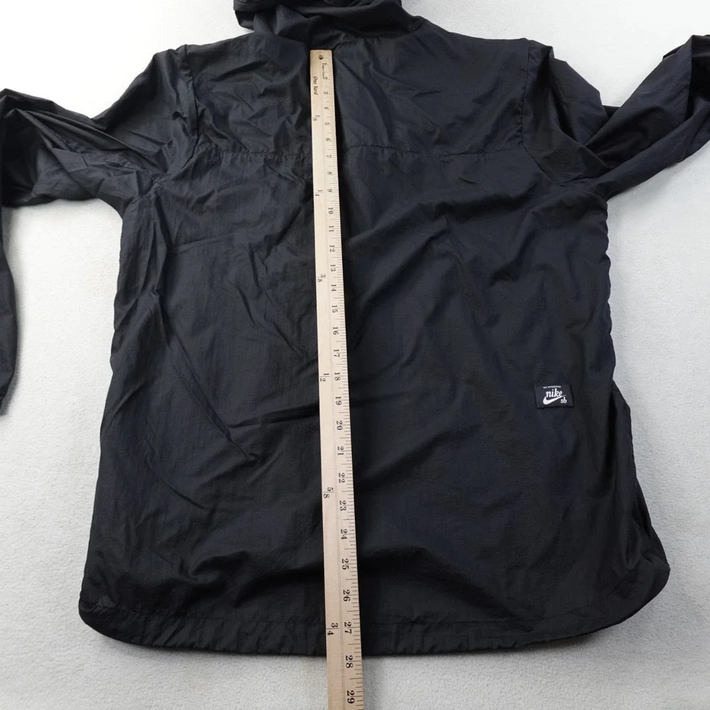 Nike SB Packable Anorak Jacket Mens Large Black Hooded Windbreaker CT5326